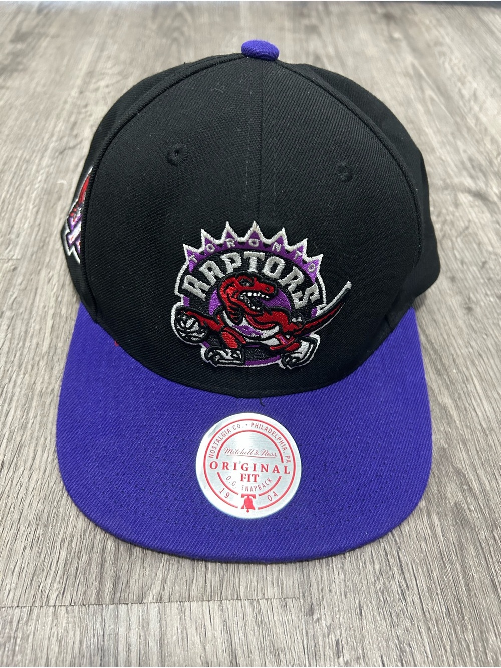 Vintage Toronto Raptors Black & Purple Snapback Hat